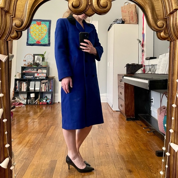 Jackets & Blazers - Vintage Royal Blue Wool Coat